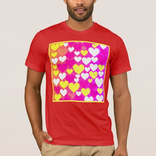 T-shirt Motif d'amour du coeur coloré (Devant)
