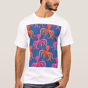 T-shirt Motif d'aquarelle octopus de dessin coloré
