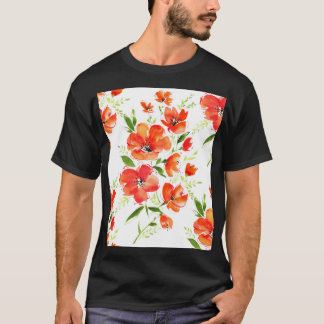 T-shirt Motif d'aquarelle pour pâtés orange doux