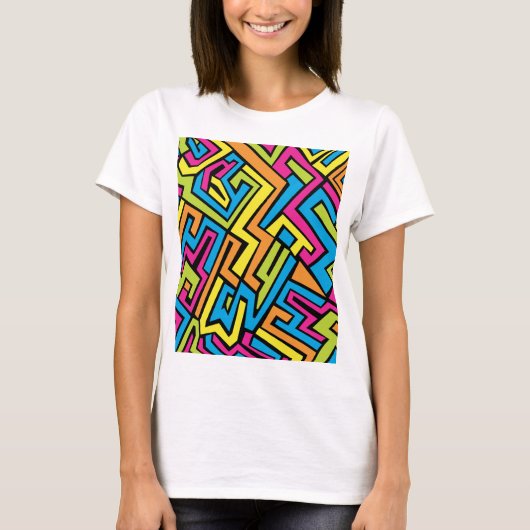 T-shirt Motif d'art coloré de Neon Street (Devant)
