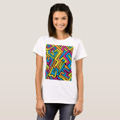 T-shirt Motif d'art coloré de Neon Street (Devant entier)
