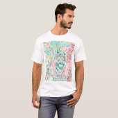 T-shirt Motif d'art de Tiger couleur Pastel (Devant entier)