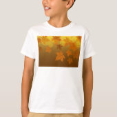 T-shirt Motif d'automne avec feuilles d'érable en chute et (Devant)