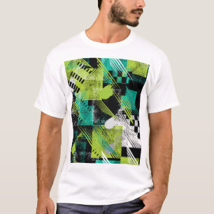 T-shirt Motif de bandes de points géométriques Abstraits
