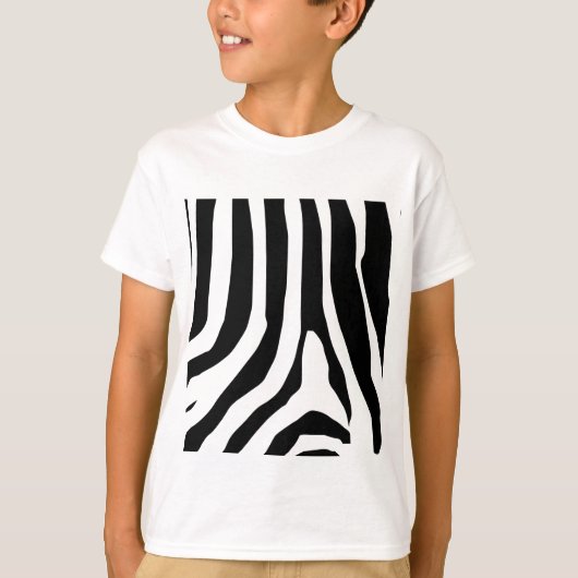 T-shirt Motif de bandes d'impression Zebra (Devant)