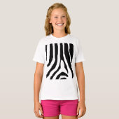 T-shirt Motif de bandes d'impression Zebra (Devant entier)