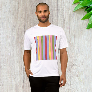 T-shirt Motif de bandes verticales colorées