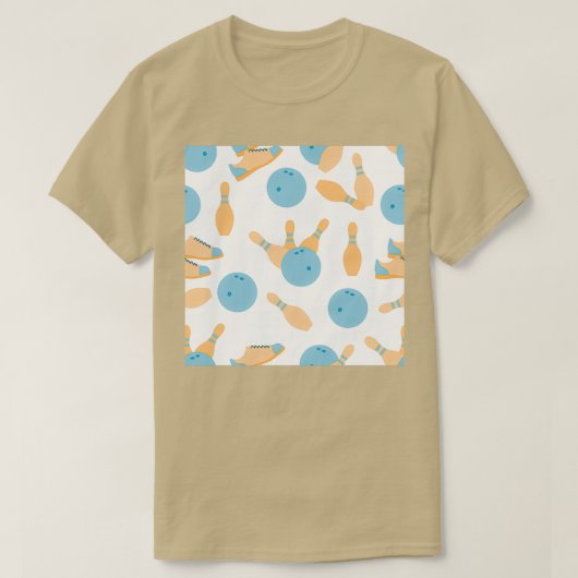 T-shirt Motif de bowling avec chaussures de bowling épingl (Design devant)