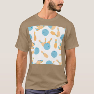 T-shirt Motif de bowling avec chaussures de bowling épingl