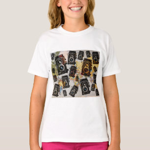 T-shirt Motif de caméra Vintage voyage
