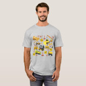 T-shirt Motif de camions de construction (Devant entier)
