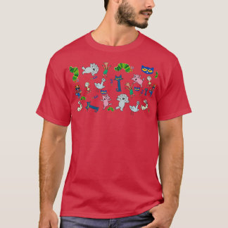 T-shirt Motif de caractères de livre de lecture