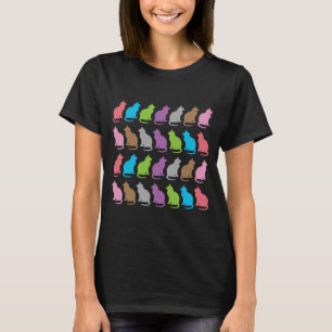 T-shirt Motif de chat coloré