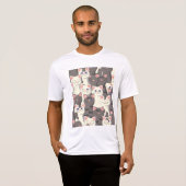 T-shirt Motif de chats blancs et gris (Devant entier)