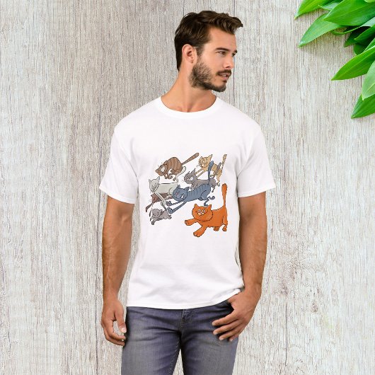 T-shirt Motif de chats courant Chats fantaisistes