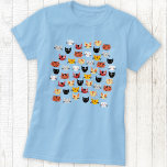 T-shirt Motif de chats mignons<br><div class="desc">Un motif amusant avec beaucoup d'adorables petits chats. Art original de Nic Squirrell.</div>