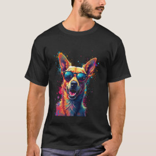 T-shirt Motif de chien coloré