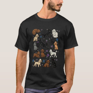 T-shirt Motif de chiens caniches colorés avec tatouage de