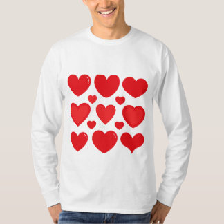T-shirt Motif de coeur rouge - Romantique Saint-Valentin T