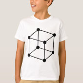 T-shirt Motif de cube isométrique - Noir (Devant)