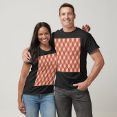 T-shirt Motif de Cube rouge orange Abstrait (Unisexe)