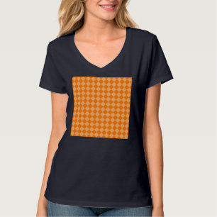 T-shirt Motif de diamants orange combiné par STaylor