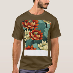 T-shirt Motif de fleurs de lotus intemporel