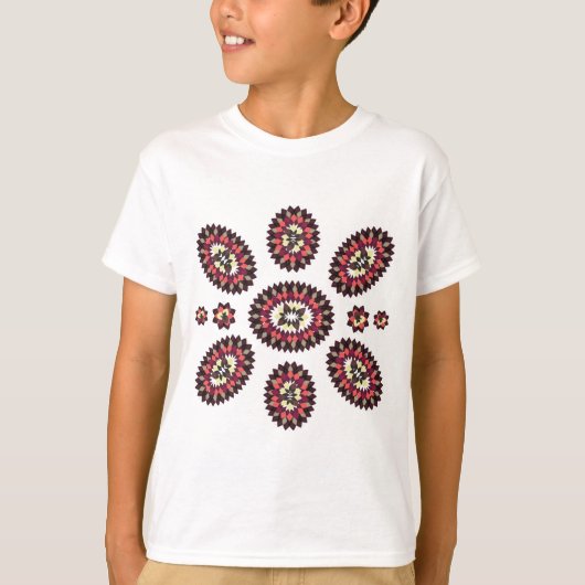 T-shirt Motif de fleurs Mandala (Devant)