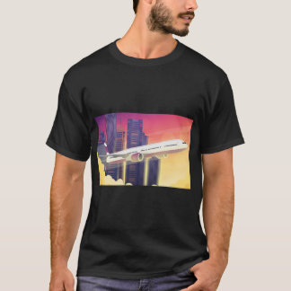 T-shirt Motif de fleurs violettes.
