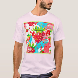 T-shirt Motif de fraise