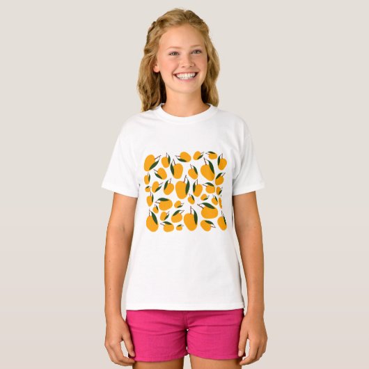 T-shirt Motif de fruits d'été Mango (Devant entier)