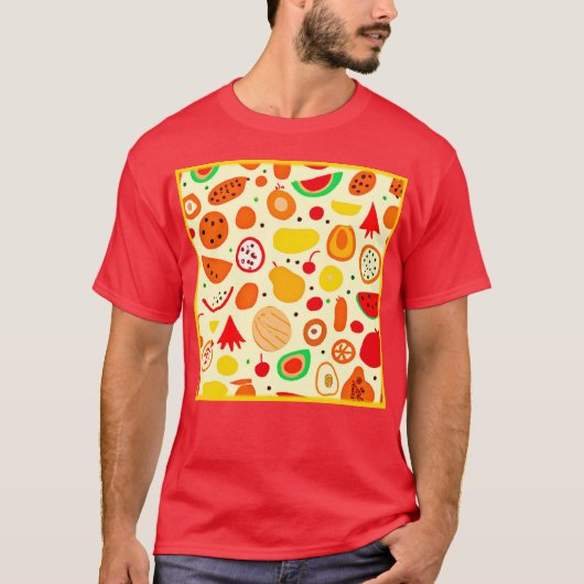 T-shirt Motif de fruits tropicaux (Devant)