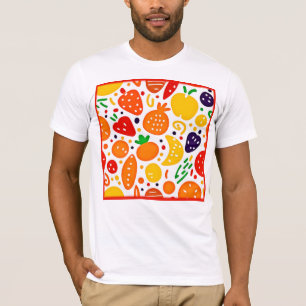 T-shirt Motif de fruits vibrants