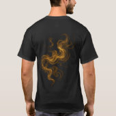 T-shirt motif de fumée dorée (Dos)