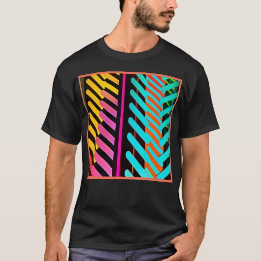 T-shirt Motif de fusion couleur dynamique (Devant)