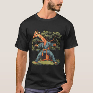 T-shirt Motif de girafe de karaté Taekwondo Jiu-Jitsu Mma