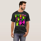 T-shirt Motif de graffiti néon (Devant entier)