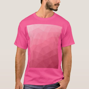 T-shirt motif de maillage géométrique de dégradé rose rose