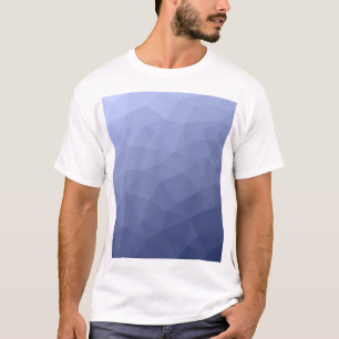 T-shirt Motif de maillage géométrique dégradé bleu gris