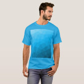 T-shirt Motif de maillage géométrique dégradé cyan bleu (Devant entier)
