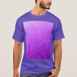 T-shirt Motif de maillage géométrique dégradé de lavande v<br><div class="desc">Elégant t-shirt géométrique moderne pour n'importe qui. Motif lavande violet dégradé de maille géométrique triangles brillants ombre. Maille géométrique triangulaire avec dégradé foncé.</div>