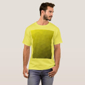 T-shirt Motif de maillage géométrique dégradé jaune (Devant entier)