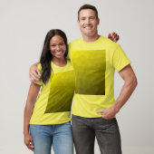 T-shirt Motif de maillage géométrique dégradé jaune (Unisexe)