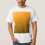 T-shirt Motif de maillage géométrique dégradé orange<br><div class="desc">Motif de maillage géométrique dégradé orange. Maille géométrique triangulaire avec dégradé foncé clair.</div>