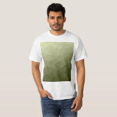 T-shirt Motif de maillage géométrique dégradé vert clair d (Devant entier)
