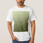T-shirt Motif de maillage géométrique dégradé vert clair d<br><div class="desc">Militaire dégradé géométrique maillage motif triangles ombre. Triangle maillage géométrique avec dégradé vert foncé clair. militaire,  armée,  motif,  ombre,  maillage,  triangles,  géométrie,  dégradé,  cool,  triangle,  vert</div>