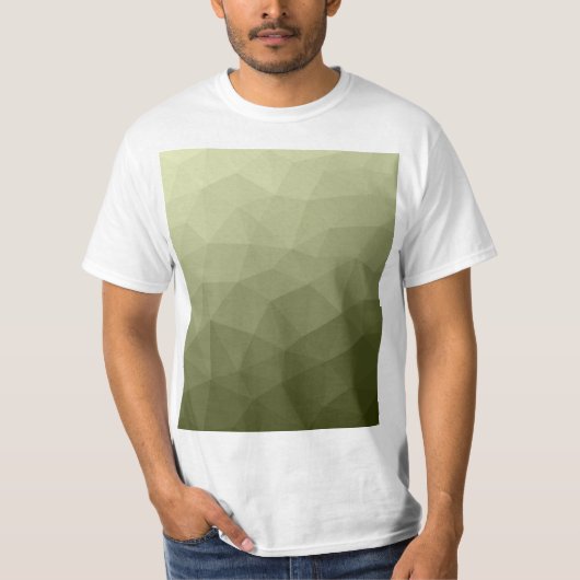 T-shirt Motif de maillage géométrique dégradé vert clair d (Devant)