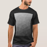 T-shirt Motif de maillage géométrique gris<br><div class="desc">Elégant t-shirt géométrique moderne pour n'importe qui. Design moderne subtil Maillage géométrique triangulaire élégant et cool avec dégradé noir blanc gris.</div>