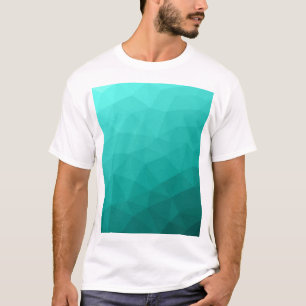 T-shirt Motif de maillage géométrique Turquoise turquoise