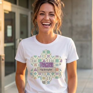 T-shirt Motif de mathématiques scolaires d'enseignant mign